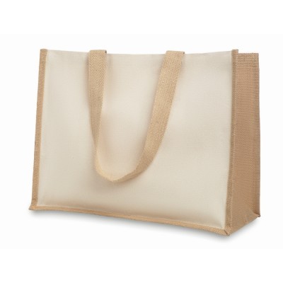 Bolsa de yute y canvas publicitaria